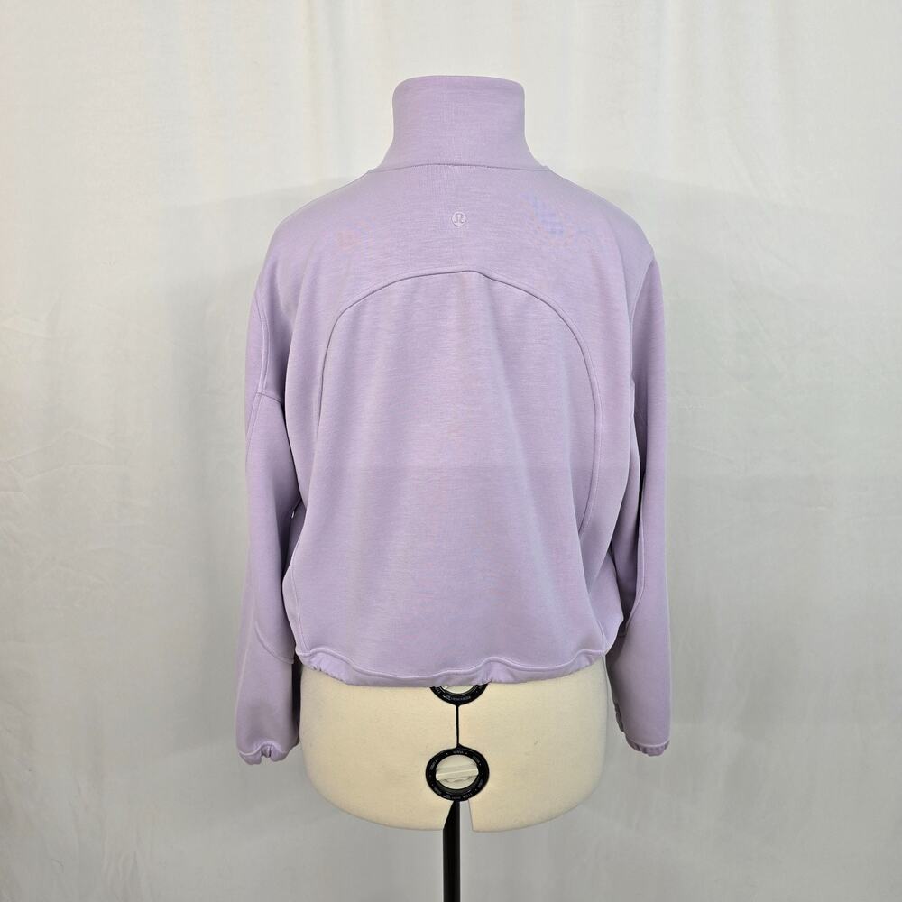 Lululemon Cropped Half Zip Women's 14 Lavender Purple - Picture 11 of 12